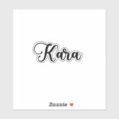 Sticker Nom de Kara - Calligraphie manuscrite (Feuille)