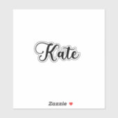 Sticker Nom de Kate - Calligraphie manuscrite (Feuille)