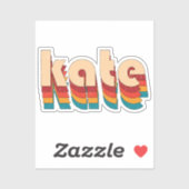 Sticker Nom de Kate rétro (Feuille)