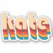 Sticker Nom de Kate rétro (Recto)
