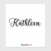 Sticker Nom de Kathleen - Calligraphie manuscrite (Feuille)