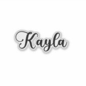 Sticker Nom de Kayla - Calligraphie manuscrite (Devant)