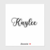 Sticker Nom de Kaylee - Calligraphie manuscrite (Feuille)