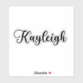 Sticker Nom de Kayleigh - Calligraphie manuscrite (Feuille)