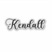 Sticker Nom de Kendall - Calligraphie manuscrite (Devant)