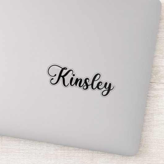 Sticker Nom de Kinsley - Calligraphie manuscrite (Détail)