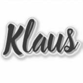 Sticker Nom de Klaus Mens, (Devant)