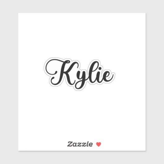Sticker Nom de Kylie - Calligraphie manuscrite (Feuille)