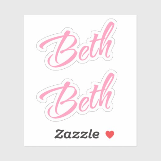 Sticker Nom de la Beth x2 (Feuille)
