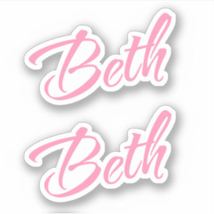 Sticker Nom de la Beth x2