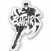 Sticker Nom de la brosse d'encre Batgirl (Devant)