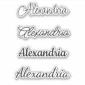 Sticker Nom de la calligraphie personnalisée étanche (Devant)
