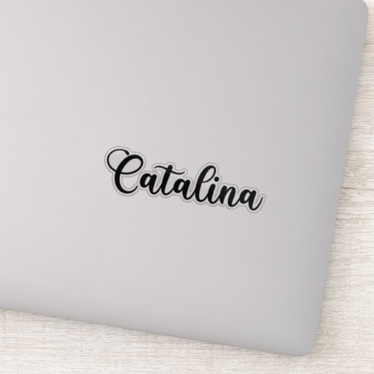 Sticker Nom de la catalina - Calligraphie manuscrite (Détail)