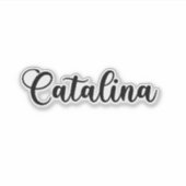 Sticker Nom de la catalina - Calligraphie manuscrite (Devant)