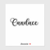 Sticker Nom de la chandelle - Calligraphie manuscrite (Feuille)