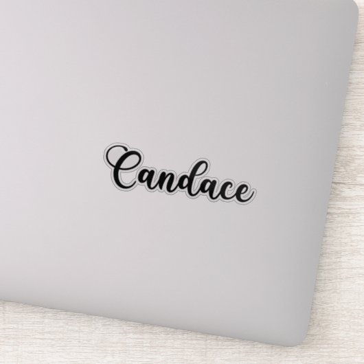 Sticker Nom de la chandelle - Calligraphie manuscrite (Détail)