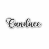 Sticker Nom de la chandelle - Calligraphie manuscrite (Devant)