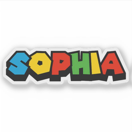 Sticker Nom de la couleur du bloc - Sophia (Devant)