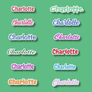 Sticker Nom de la Faveur de Fête Étanche