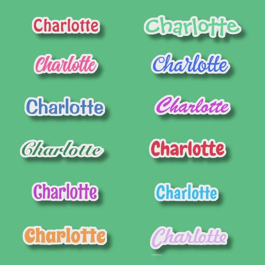 Sticker Nom de la Faveur de Fête Étanche 