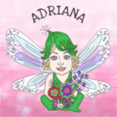 Sticker Nom de la fée Whimsical personnalisée (Recto)