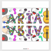 Sticker Nom de la fille Aria (Feuille)