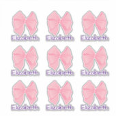 Sticker Nom de la fille mignonne Rose Bow Purple (Devant)