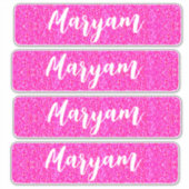 Sticker Nom de la fille rose personnalisée, Cool valise un (Devant)