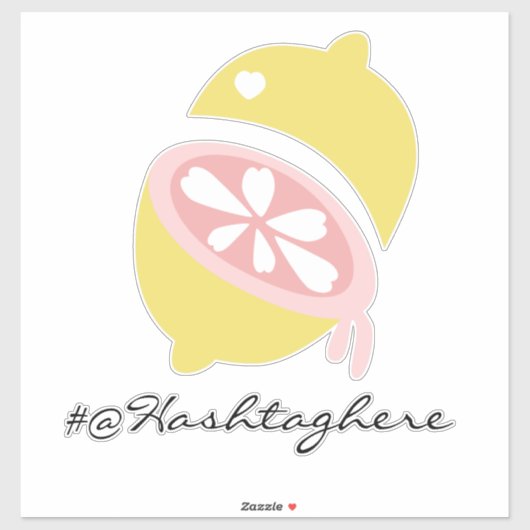 Sticker Nom de la goutte de citron Script autodécal (Feuille)