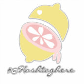 Sticker Nom de la goutte de citron Script autodécal (Devant)