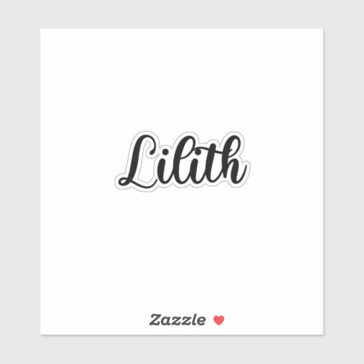 Sticker Nom de la ilith - Calligraphie manuscrite (Feuille)