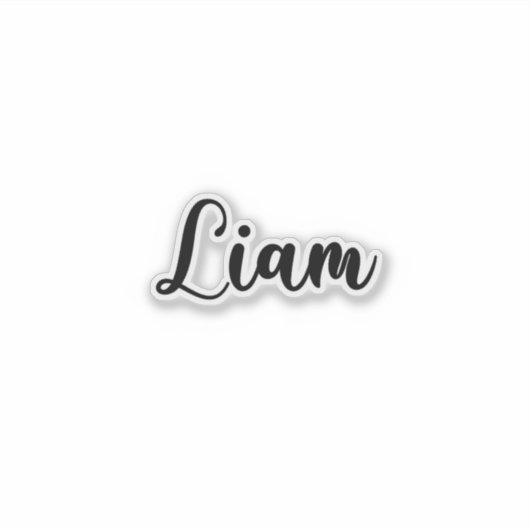 Sticker Nom de la liam - Calligraphie manuscrite (Devant)
