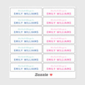 Sticker Nom de la plaque signalétique simple (Feuille)