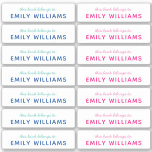 Sticker Nom de la plaque signalétique simple