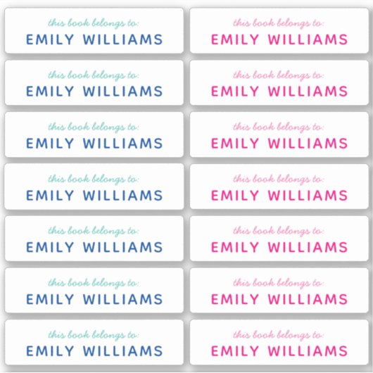 Sticker Nom de la plaque signalétique simple (Devant)