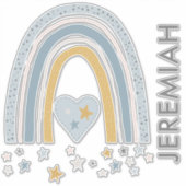 Sticker Nom de la vignette murale bleu ciel bleu rouillé (Devant)