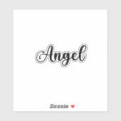 Sticker Nom de l'ange - Calligraphie manuscrite (Feuille)