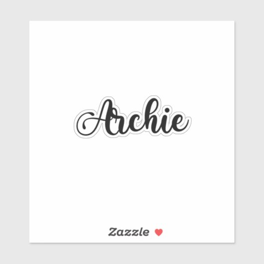 Sticker Nom de l'archive - Calligraphie manuscrite (Feuille)