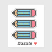 Sticker Nom de l'autocollant crayon (Feuille)
