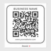 Sticker Nom de l'entreprise Url QR Code Modèle Personnalis (Feuille)