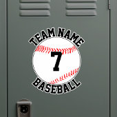 Sticker Nom de l'équipe de baseball et numéro du joueur pe