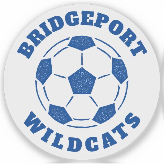 Sticker Nom de l'équipe de football bleu (Devant)