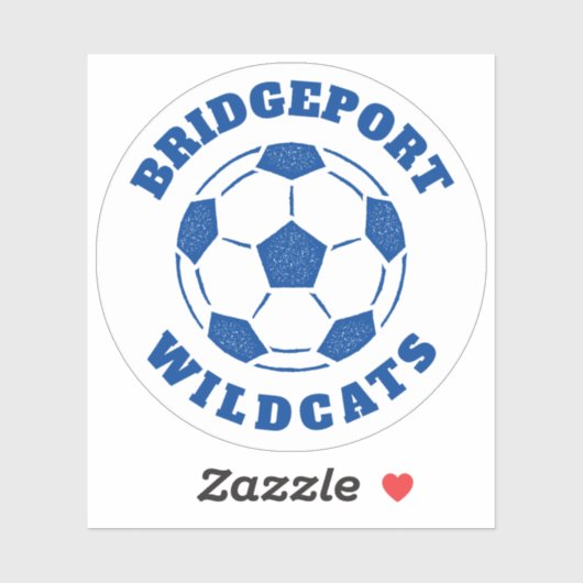 Sticker Nom de l'équipe de football bleu (Feuille)