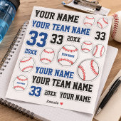 Sticker Nom de l'équipe de joueur de balle de baseball Ann