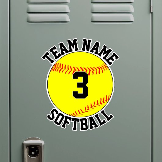Sticker Nom de l'équipe de softball et numéro du joueur Sp