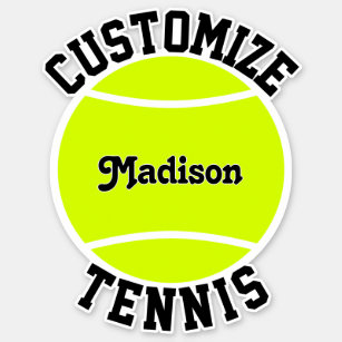 Sticker Nom de l'équipe de tennis et nom du joueur Sports 