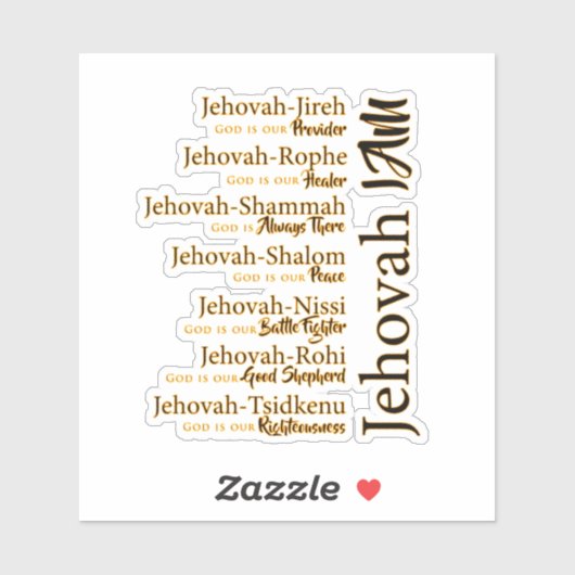 Sticker Nom de l'Éternel (Feuille)