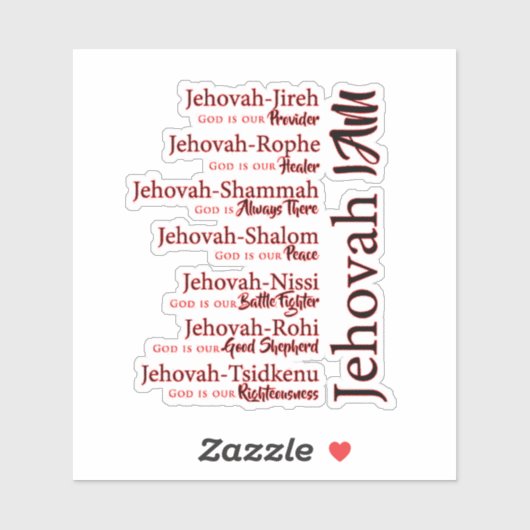 Sticker Nom de l'Éternel (Feuille)