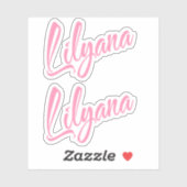 Sticker Nom de Lilyana x2 (Feuille)