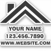 Sticker Nom de l'immeuble de l'immobilier Voiture Camion S (Devant)